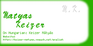 matyas keizer business card